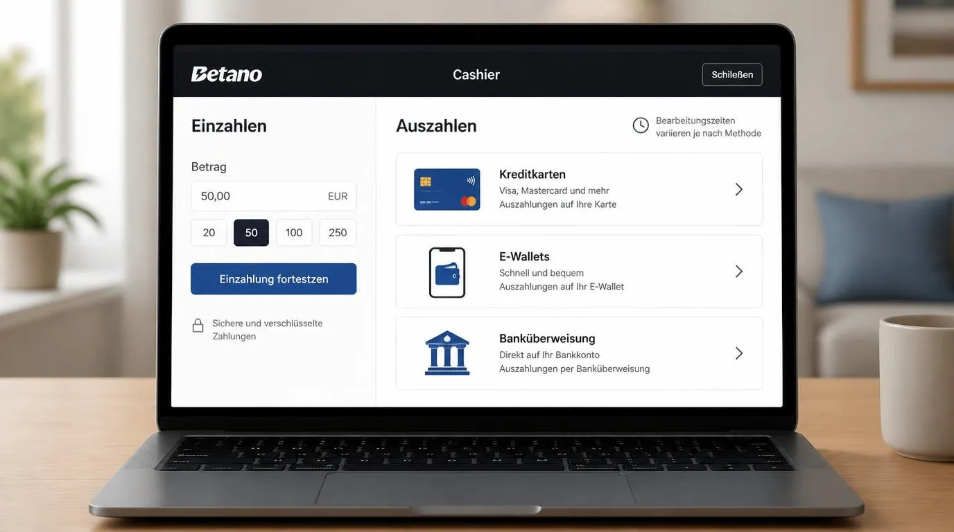 Casino-Lobby auf einem Smartphone mit Slot-Kacheln, Spielinformationen und einer Kategorie für Tischspiele